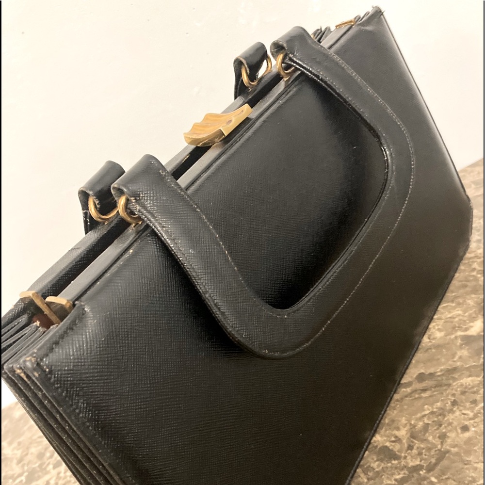 Vintage 1950s Milch Faux Leather Box Purse